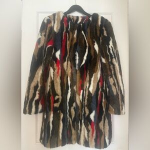 Zara Vibrant Faux Fur Coat